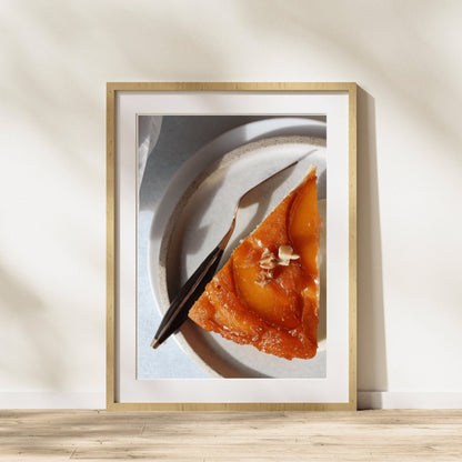 Slice of Peach Cake Photography Print, Cake Wall Art, Cake Art Print