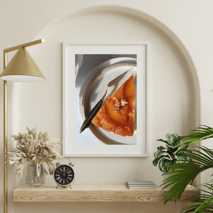 Slice of Peach Cake Photography Print, Cake Wall Art, Cake Art Print