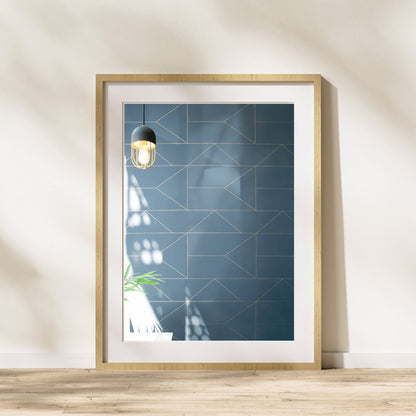 Blue Tile Wall Art Print, San Francisco Bluestone Cafe Photography Print, Blue Tile Photograph, Blue Wall Art, Modern Wall Art