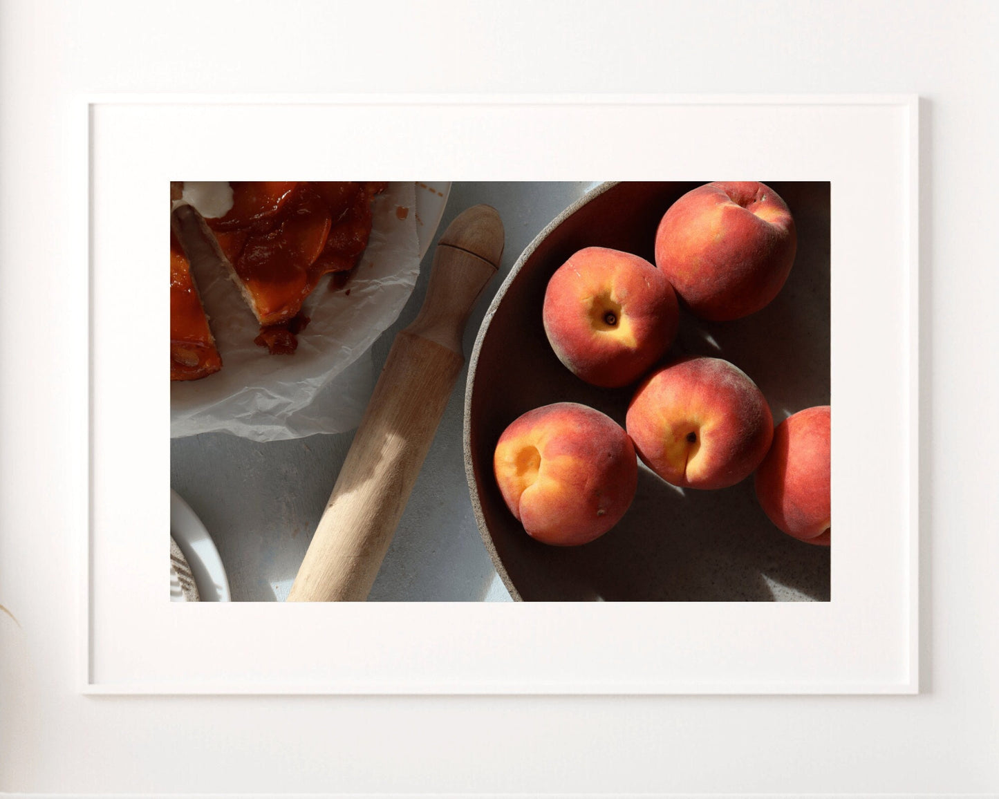 Baking with Peaches Print - Peach Print, Peaches Photography Print, Peaches Wall Art, Kitchen Wall Art, Dining Room Wall Art, Still Life